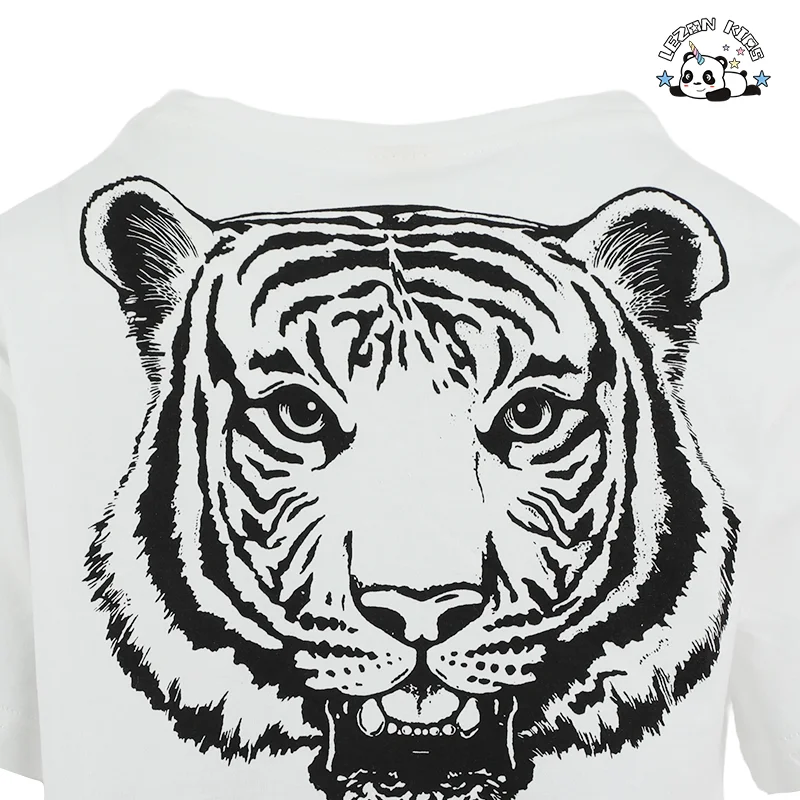 LEZONKIDS - Conjuntos de duas peças casuais de verão por atacado Camisas de manga curta Calças de algodão Conjuntos de roupas para meninos com desenhos de logotipos de desenhos animados